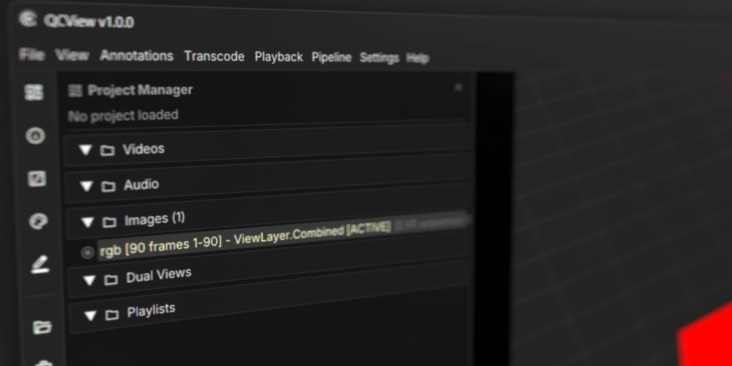 QCView main interface