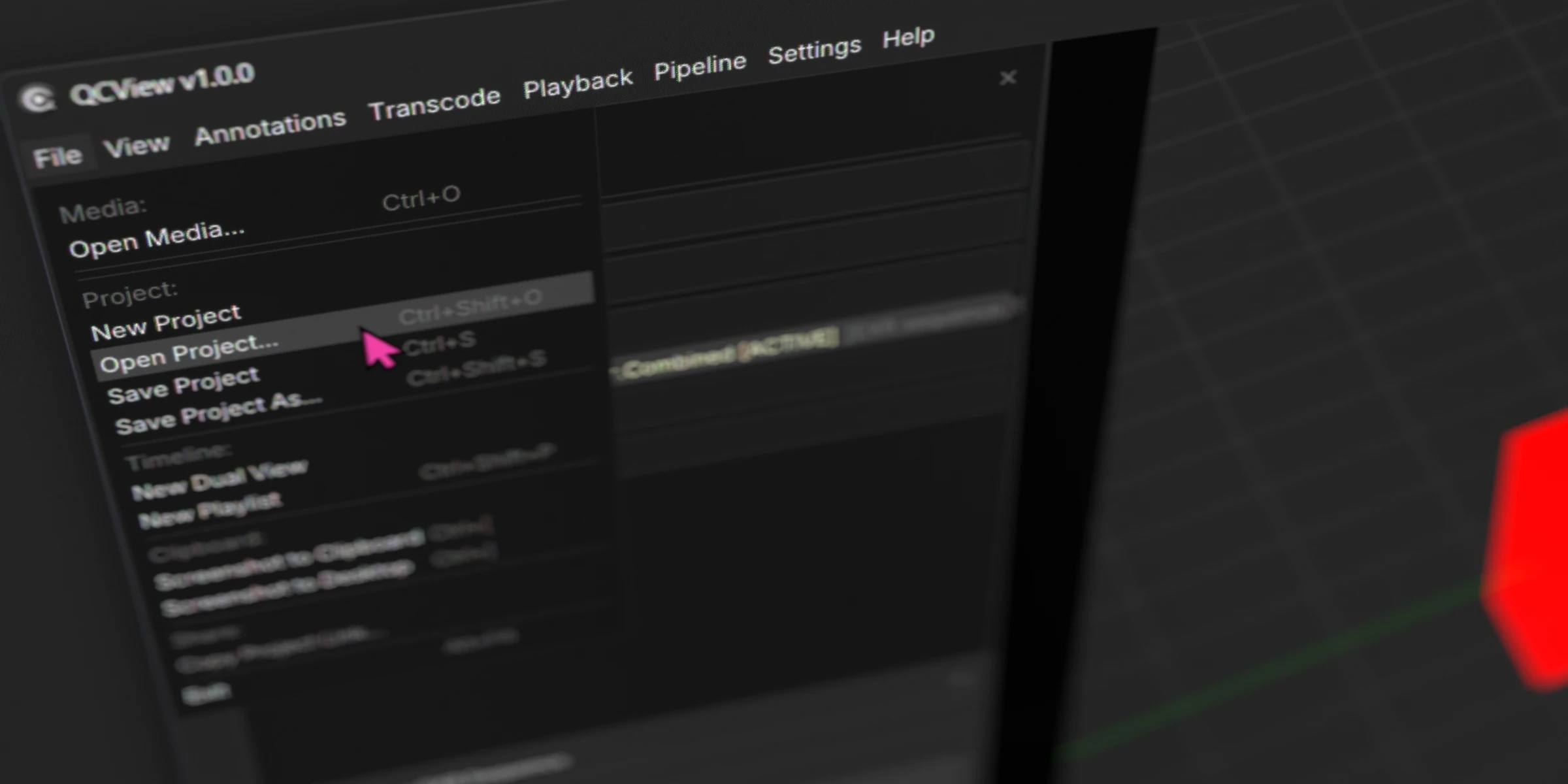 QCView main interface