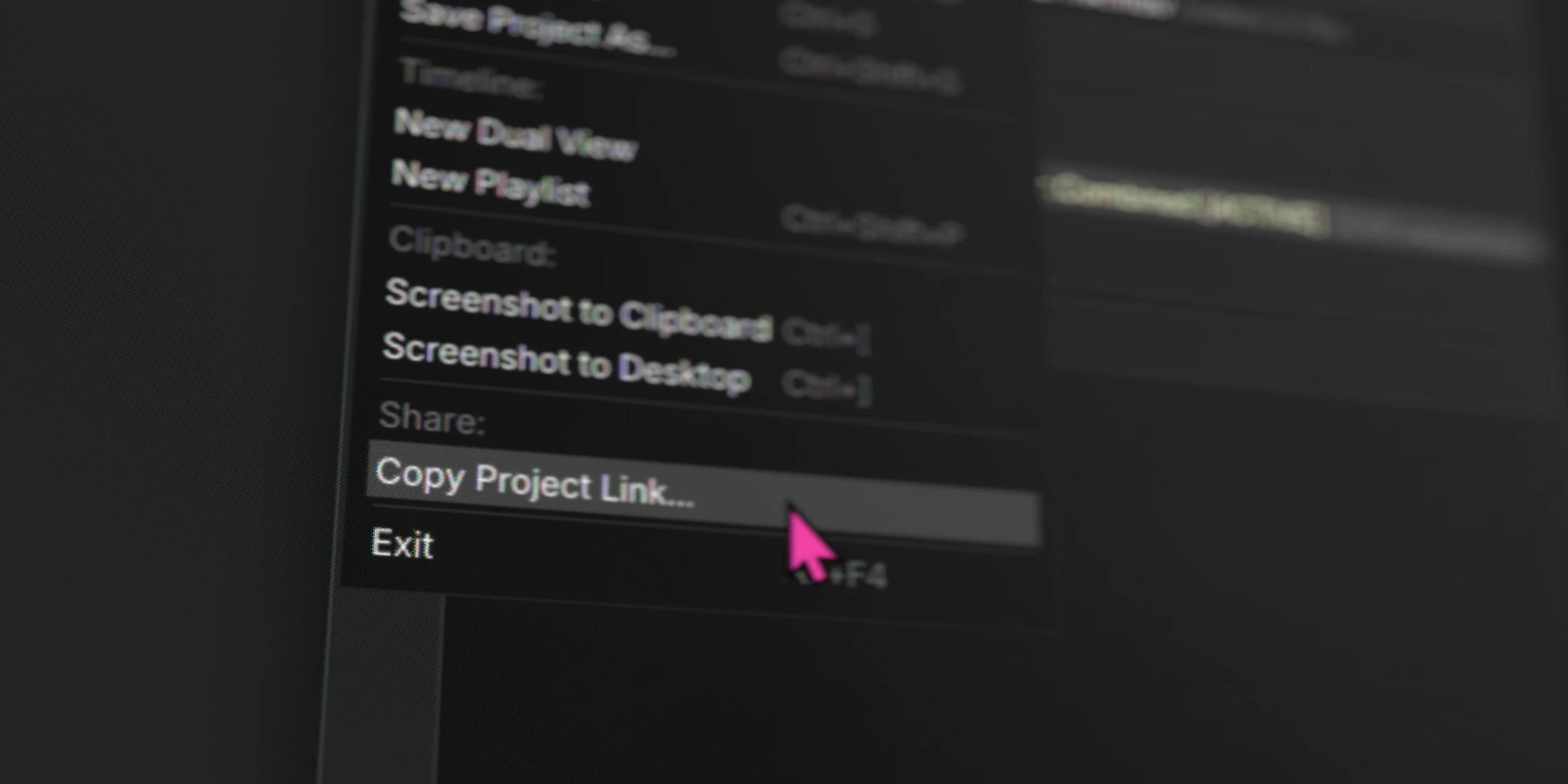 Project link sharing