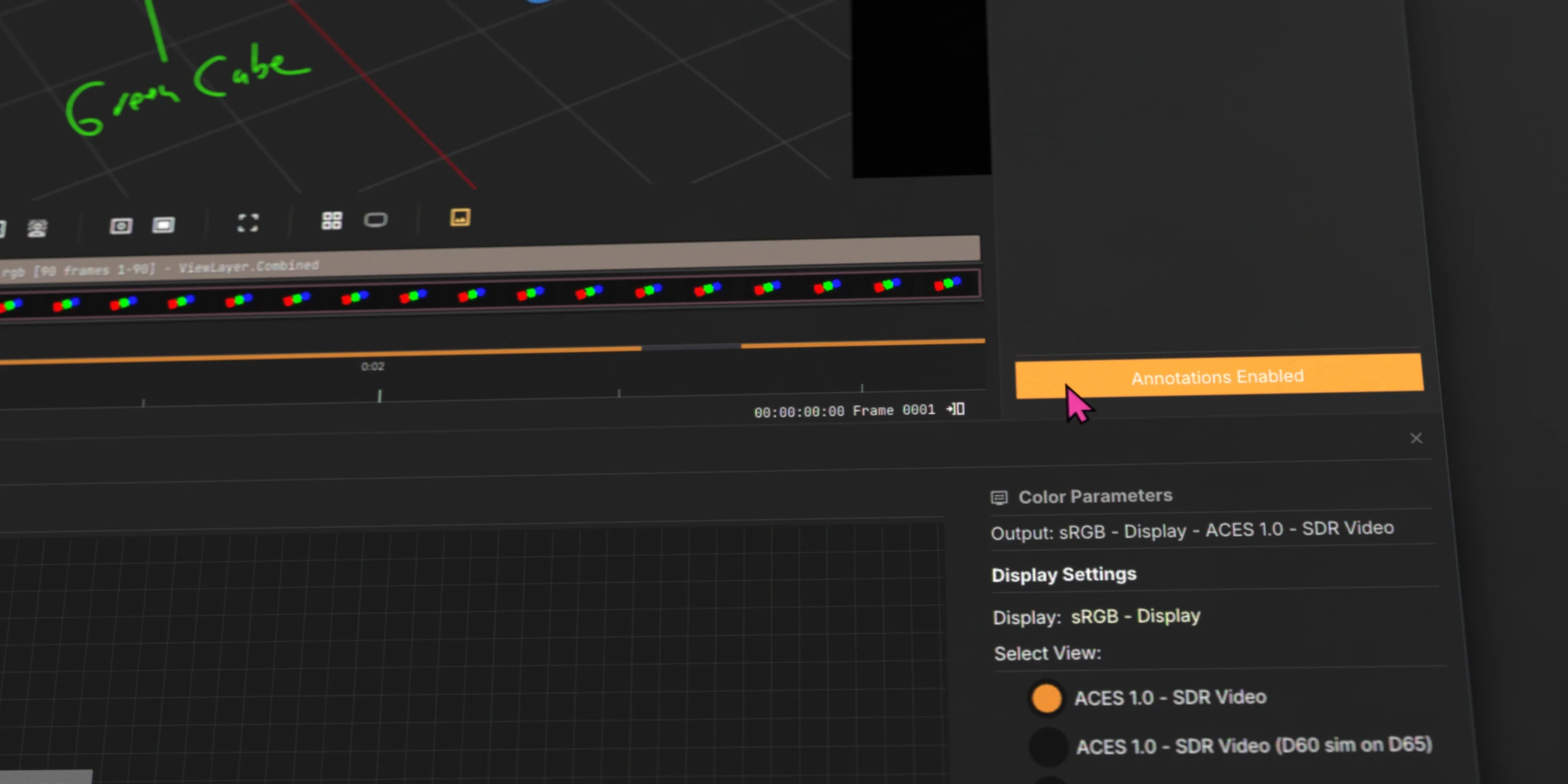 Annotation visibility toggle