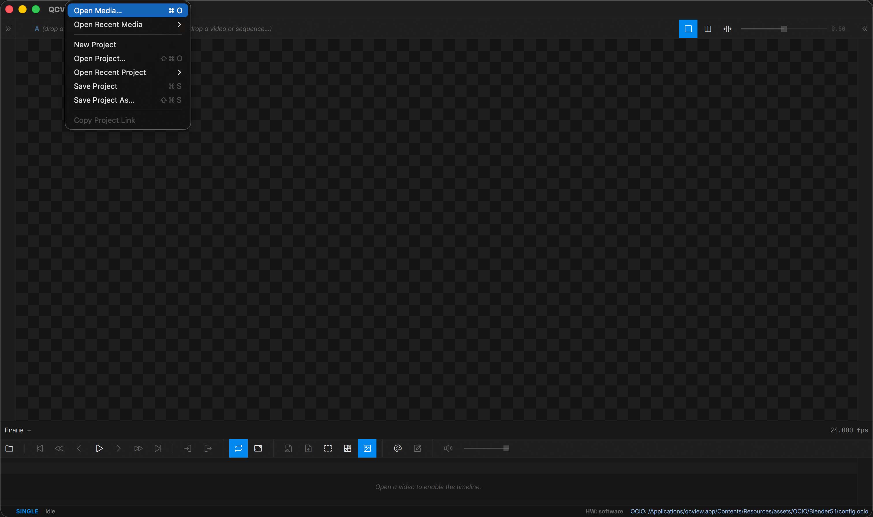 File menu