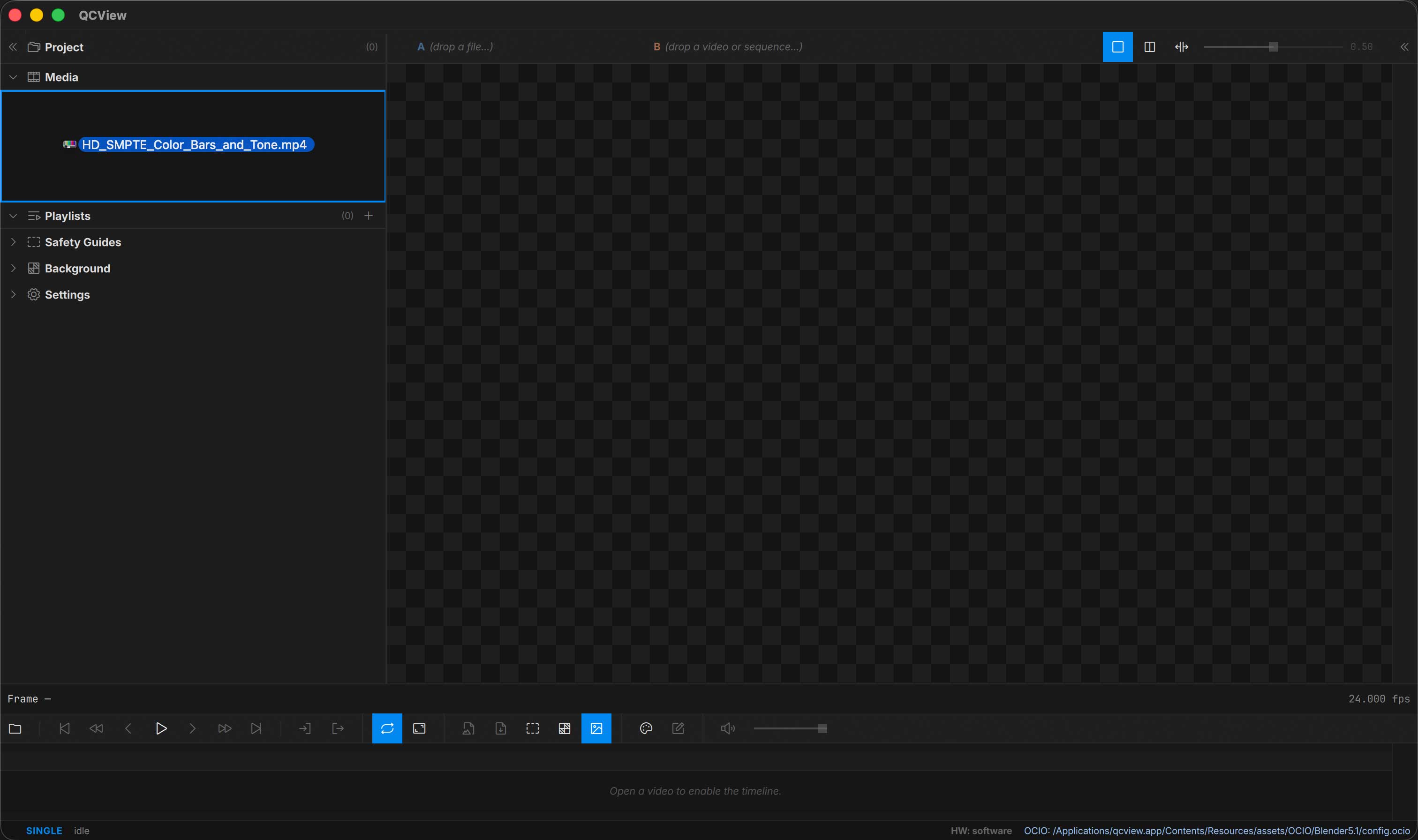 Viewport drop-target highlight